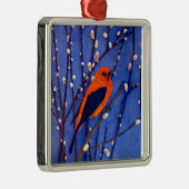 Rode kardinaal metalen ornament (Rechts)