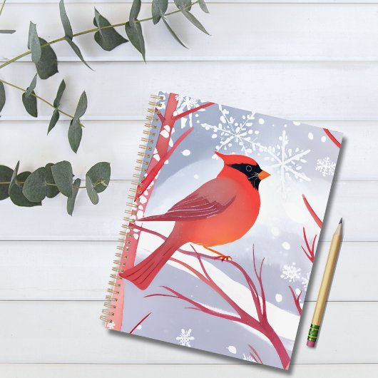 Rode Kardinaal | Mooie Aquarel Schilderij Planner