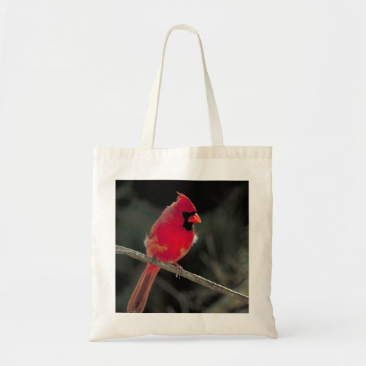 Rode kardinaal op een boomtak tote bag (Voorkant)