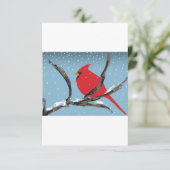 Rode kardinaal op een vertakking kaart (Staand voorkant)