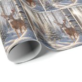 rode kardinaal op gewei van een hert cadeaupapier (Rol Hoek)