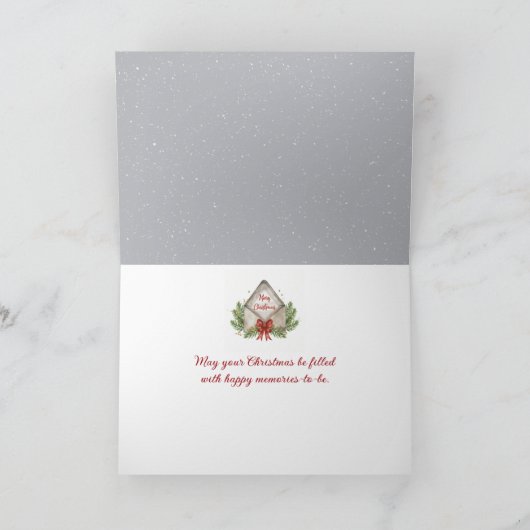 rode kardinaal op gewei van een hert kaart (Binnen)