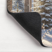 rode kardinaal op gewei van een hert muismat (Hoek)