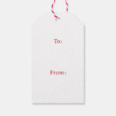 Rode kardinaal op wintertak waterverf van cadeaulabel (Achterkant)