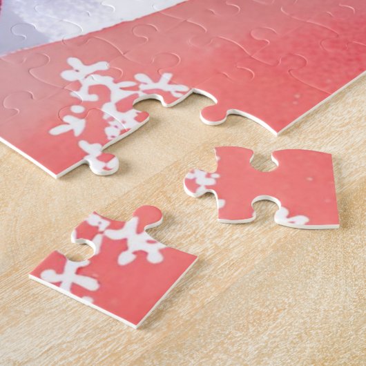 rode kardinaal | Prachtig Waterverf schilderij Legpuzzel (Zijkant)