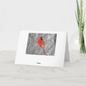 rode kardinaal profielkaart feestdagen kaart (Achterkant)
