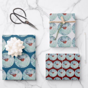 Rode Kardinaal Sneeuw Winter Kunst Wrap Craft Pape Inpakpapier Vel