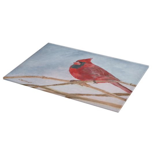 Rode kardinaal snijplank (Hoek)