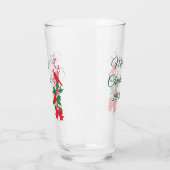 Rode kardinaal tijdens Holly Christmas Glas (Links)