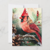 Rode Kardinaal van Ons Huis naar het Uwe Kaart (Voorkant)