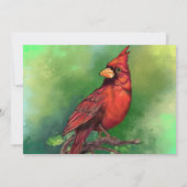 Rode Kardinaal Verjaardag Kaart (Achterkant)