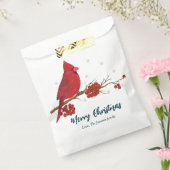 Rode Kardinaal Verjaardag Kerstmis Bedankzakje (Gezegeld)
