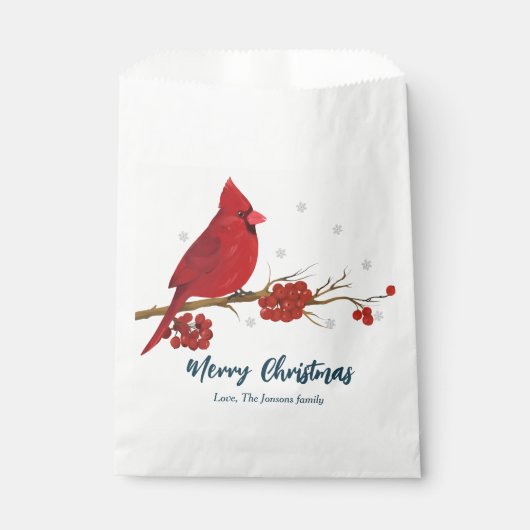 Rode Kardinaal Verjaardag Kerstmis Bedankzakje (Voorkant)