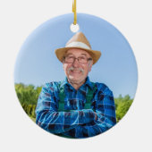 Rode kardinaal verschijnt een herdenkingsfoto keramisch ornament (Achterkant)