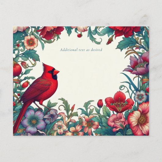 Rode Kardinaal Viering van het Leven Begrafenismon (Achterkant)