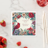 Rode Kardinaal Viering van het Leven Begrafenismon Servet (Insitu)