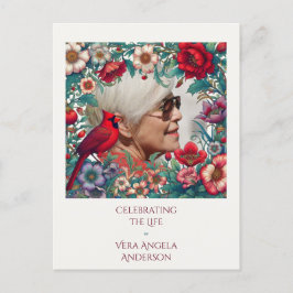 Rode Kardinaal Viering van het Leven FOTO Briefkaart