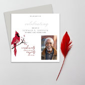 Rode Kardinaal Viering van het Leven Foto Kaart