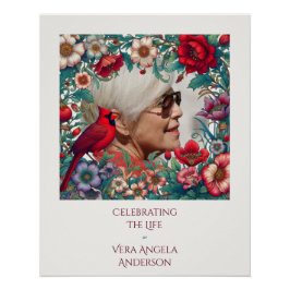 Rode Kardinaal Viering van het Leven FOTO Perfect Poster