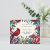 Rode Kardinaal Viering van het Leven Funeral Memor (Staand voorkant)