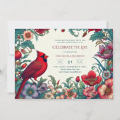 Rode Kardinaal Viering van het Leven Funeral Memor (Voorkant)