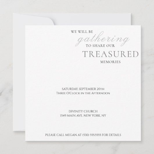 Rode Kardinaal Viering van het Leven Kaart (Achterkant)