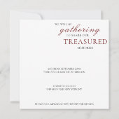 Rode Kardinaal Viering van het Leven Kaart (Achterkant)