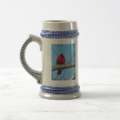 Rode kardinaal/vogel bierpul (Links)