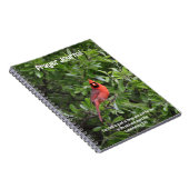 Rode Kardinaal Vogel Bijbel Verse Gebed Journal Notitieboek (Rechterzijde)