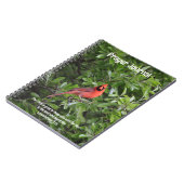 Rode Kardinaal Vogel Bijbel Verse Gebed Journal Notitieboek (Linkerzijde)
