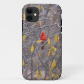 Rode Kardinaal Vogel Herfst Herfstboom Telefoonhoe Case-Mate iPhone Case (Achterkant)