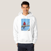 Rode kardinaal/vogel hoodie (Voorkant volledig)