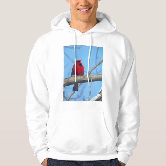 Rode kardinaal/vogel hoodie (Voorkant)
