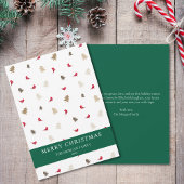 Rode Kardinaal Vogel Kerst Kaart Moderne Pijnbomen