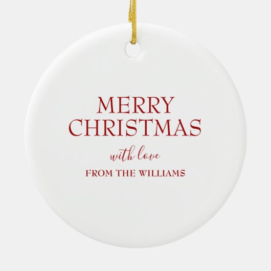 Rode Kardinaal Vogel Kerstmis Gepersonaliseerd Keramisch Ornament (Achterkant)