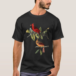 Rode Kardinaal Vogel Mannelijk Vrouw Gift Voor Kar T-shirt