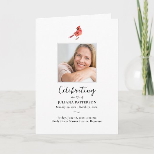 Rode Kardinaal Vogel, Orde van de Dienst Uitvaartf Programma (Voorkant)