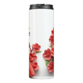 Rode Kardinaal Vogel Thermische Tumbler Thermosbeker (Achterkant)