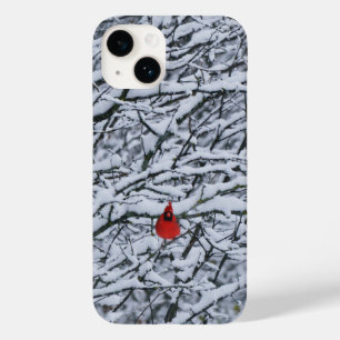 Rode Kardinaal Vogel Winter Telefoon Case Art