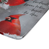 Rode Kardinaal Vogels Engelen zijn in de buurt van Snijplank (Hoek)