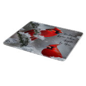 Rode Kardinaal Vogels Engelen zijn in de buurt van Snijplank (Hoek)