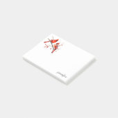 Rode Kardinaal Vogels op Holly Tree Branch Post-it® Notes (Schuin)