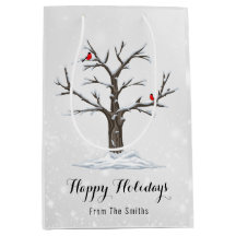 Rode Kardinaal Vogels Op Sneeuw Boom Illustraties