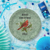  rode kardinaal voor de zoete kerst papieren bordje (Feest)