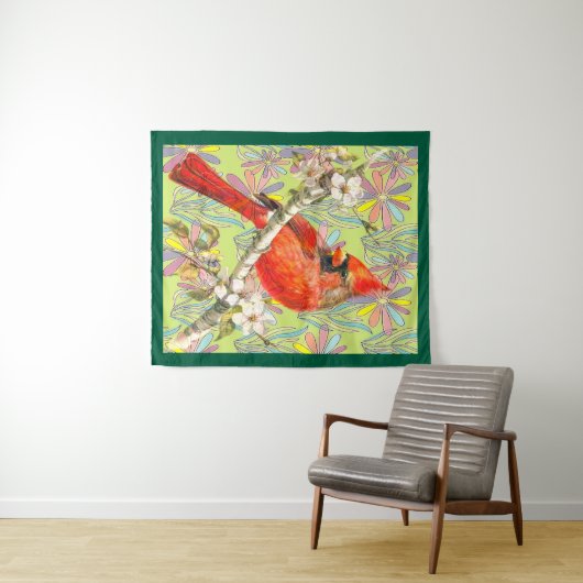 rode kardinaal wandkleed (In Situ (horizontaal))