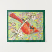 rode kardinaal wandkleed (Voorkant (horizontaal))