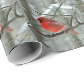 Rode kardinaal (Winterpapier) Cadeaupapier (Rol Hoek)
