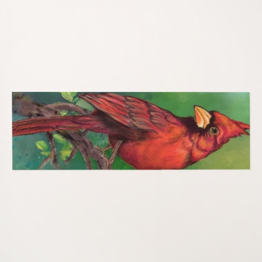 Rode Kardinaal Yoga Mat (Achterkant (horizontaal))