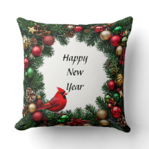 Rode Kardinaalvogel in Festieve Decoratie