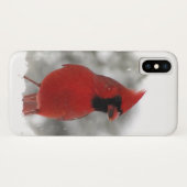 Rode Kardinaalvogel iPhone X Hoesje (Achterkant (horizontaal))